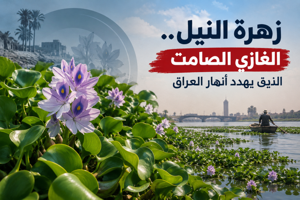 صورة تعبيرية عن انتشار زهرة النيل في الأنهار العراقية