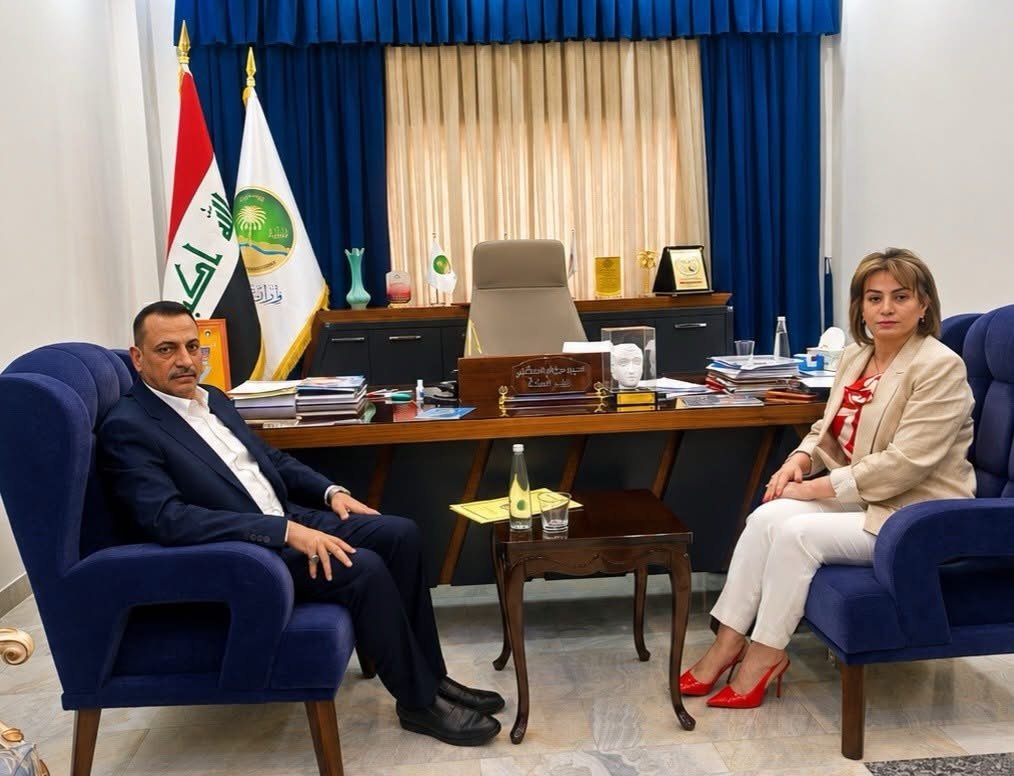 لقاء النائب الفني لمحافظ المثنى مع وزيرة البيئة