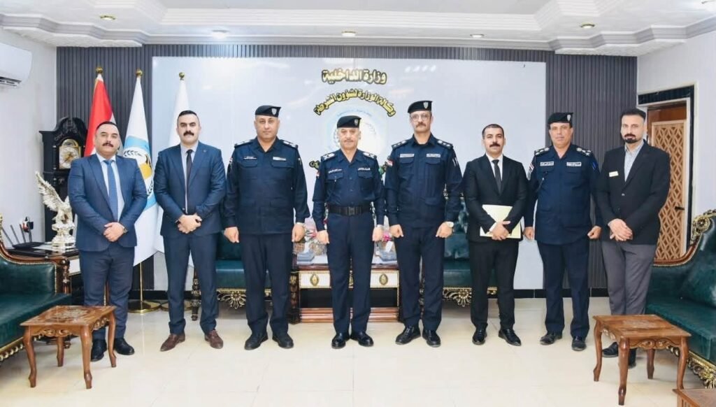 قائد شرطة المثنى يستقبل لجنة الجودة الشاملة من وزارة الداخلية